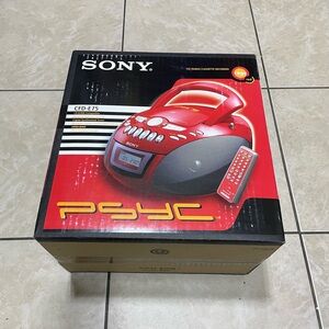 Sony Red CD Radio Cassette Player with Remote